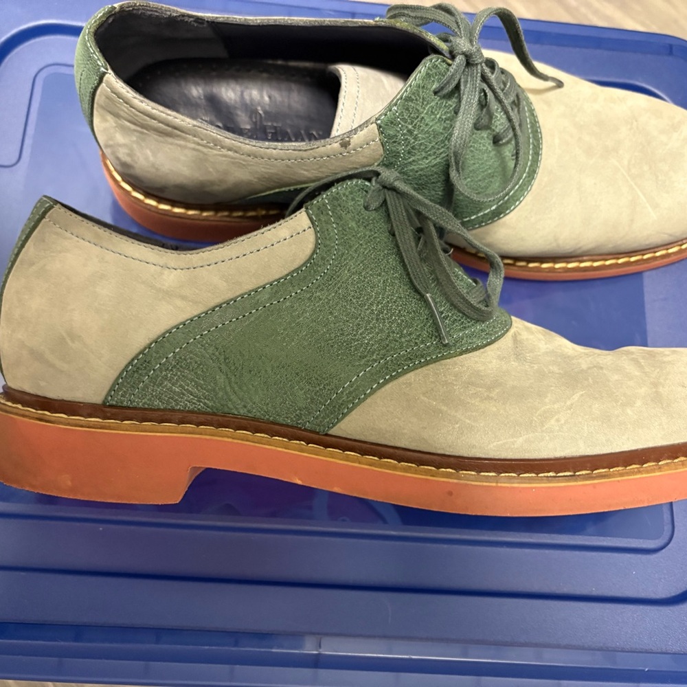 Men's Cole Haan Green/Grey Leather Shoes